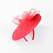 billige Partyhatter-pannebånd hatter hodeplagg fiber solhatt tallerkenhatt topp hatt bryllup teselskap elegant bryllup med blonder side tyll hodeplagg hodeplagg