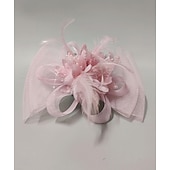 ieftine Pălării &amp; Fascinatoare-Palarioare Veșminte de cap Accesoriu de Păr Net Pălărie din voal Nuntă Ziua Doamnelor Cu Funde Floral Diadema Articole Pentru Cap
