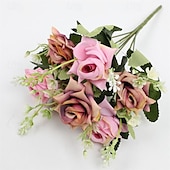 economico Il signor e la signora matrimonio-2 pezzi simulati di rosa artificiale palla crisantemo decorazione della casa ornamenti di fiori artificiali oggetti di scena di nozze fiori artificiali