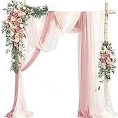 preiswerte Herr und Frau Hochzeit-Hochzeitsbogen-Blumensimulationsblumen-Set mit fünf künstlichen Plaketten, Blumendekoration, Blumenarrangement