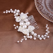 abordables Tocado de Boda-Peines de pelo Vestimenta de Cabeza Perla Artificial Legierung Boda cóctel Lujo Retro Con Perlado Artificial Lazo Celada Sombreros
