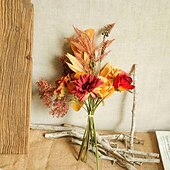 abordables Monsieur et Madame Mariage-Fabricant de bouquets décoratifs de couleur d&#039;automne, avec fleurs simulées, fleurs artificielles, plantes vertes, style ins pour mariage