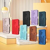 cheap iPhone Cases-Phone Case For iPhone 16 iPhone 15 Pro Max iPhone 14 13 12 11 Pro Max Mini SE X XR XS Max 8 7 Plus Wallet Case Magnetic with Wrist Strap Kickstand Flower Floral TPU PU Leather