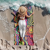 cheap Beach Towel Sets-Patchwork Floral Beach Towel,Beach Towels for Travel, Quick Dry Towel for Swimmers Sand Proof Beach Towels for Women Men Girls Kids, Cool Pool Towels Beach Accessories Absorbent Towel