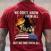  4 juli 2026 250e Memorial Day Mannen Patriotische Retro Patriot Grafisch 3D Print Amerikaanse Vlag Amerikaanse Vlag Veteraan Crew Neck Korte Mouwen T-Shirt