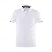 olcso Férfi klasszikus póló-Férfi Golfing golf póló Munka Hétköznapi Hajtóka Rövid ujjú Alap Modern Sima Gomb Tavaszi nyár Normál Fekete Fehér Piros Sötétkék Medence Narancssárga Golfing