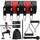economico Anti-stress-Set di 11 pezzi di bodhi stick cintura di resistenza per il fitness corda di tensione set di corde elastiche attrezzatura per la tensione tpe pilates