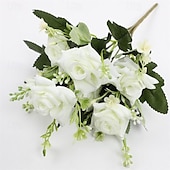 economico Il signor e la signora matrimonio-2 pezzi simulati di rosa artificiale palla crisantemo decorazione della casa ornamenti di fiori artificiali oggetti di scena di nozze fiori artificiali