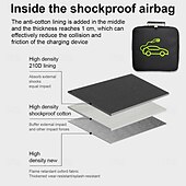 abordables Organizadores para coche-Bolsa de almacenamiento de cable de carga de coche starfire, bolsa de transporte para cargador de vehículo eléctrico, enchufes, equipo de carga, contenedor de almacenamiento