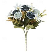 economico Il signor e la signora matrimonio-2 pezzi simulati di rosa artificiale palla crisantemo decorazione della casa ornamenti di fiori artificiali oggetti di scena di nozze fiori artificiali