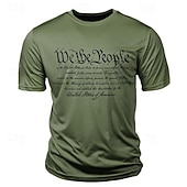  Men's Graphic T-Shirt "We the People" US Constitution American Patriotism Short Sleeve