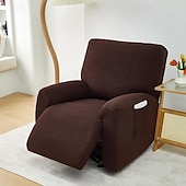 billiga Vilstol och länstol-jacquard fåtölj överdrag överdrag lazyboy överdrag soffstolsöverdrag 4-delade set, halkfri vilstol med förvaringsfickor möbelskydd för vardagsrum