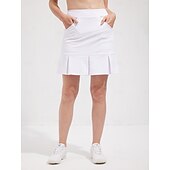 tanie Spodnie golfowe-Damskie Skorty golfowe Ciemnoróżowy Czarny Biały Spódnica Damskie stroje golfowe Odzież Stroje Noś odzież