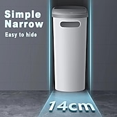 cheap Bathroom Gadgets-1pc Bathroom Trash Can, Household Creative Slit Trash Can, Bathroom Press Type Trash Can With Lid, Simple Paper Basket, Large Capacity Trash Can, Home Essential
