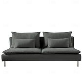abordables Housse de canapé-Housse de section 3 places 100% coton couleur uniforme housses matelassées 8 pièces ensemble de housse de futon