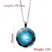 abordables Articles de fête-Collier pendentif stargate atlantis time pour femmes, cent bijoux d&#039;appariement, chaîne de pull rétro