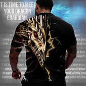 cheap Animal Print T shirts-Men&#039;s Graphic Dragon T shirt Short Sleeve T shirt 3D Print Crew Neck Shirt Designer Casual Street Style Sports Outdoor Holiday Going out Purple Brown Spring &amp; Summer Clothing Apparel S M L XL 2XL 3XL
