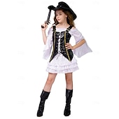 halpa Tyttöjen puvut-Pirates of the Caribbean Cosplay-Asut Asut Cosplay Naamiaiset for Tyttöjen Lasten Karnevaali Naamiaiset