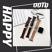levne Řemínky na Apple Watch-Kožená kapela Kompatibilní s Řemínek k hodinkám Apple Watch 38 mm 40 mm 41 mm 42 mm 44 mm 45 mm 49 mm Robustní Kovová spona Nastavitelný Pravá kůže Náhradní pásek na hodinky pro iwatch Ultra 2 Series