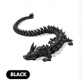 voordelige Beelden-3D-geprinte kristallen draak edelsteen draak 3D gelede draak speelgoed draaibaar en draak Chinees flexibel realistisch ornament