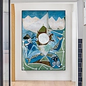 preiswerte Gemälde mit Menschen-100 % handgemaltes Ölgemälde „Ulysses&#039; und die Meerjungfrauen“ von Pablo Picasso im Rahmen von Pablo Picasso Guernica, Reproduktion eines Ölgemäldes auf Leinwand