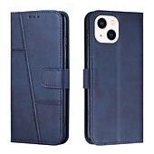 お買い得  iPhone用ケース-電話 ケース 用途 iPhone 16 iPhone 15 Pro Max iPhone 14 13 12 11 Pro Max Mini SE X XR XS Max 8 7 Plus ウォレットカードケース 磁石バックル リストストラップ付き キックスタンド 幾何学模様 TPU PUレザー