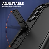 Недорогие Чехлы для Samsung-телефон Кейс для Назначение SSamsung Galaxy Z-сгиб 6 Z Fold 5 Z Fold 4 Z Fold 3 Кейс на заднюю панель со стендом и протектор экрана Полная защита тела броня ПК