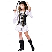 halpa Tyttöjen puvut-Pirates of the Caribbean Cosplay-Asut Asut Cosplay Naamiaiset for Tyttöjen Lasten Karnevaali Naamiaiset