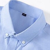 preiswerte Button-Down-Hemden für Herren-Herren Hemd Sommerhemd Knopfhemd Lässiges Hemd Schwarz Weiß Marineblau Blau Grau Langarm Glatt Umlegekragen Festtage Urlaub Button-Down Bekleidung Modisch Brautkleider schlicht Komfortabel