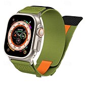 Χαμηλού Κόστους Ζώνες Apple Watch-Αθλητικό Μπρασελέ Συμβατό με Ζάντα ρολογιού Apple Watch 38mm 40mm 41mm 42mm 44mm 45mm 49mm Πολλαπλών στρώσεων Ελαστικό Τραχύς Νάιλον Ανταλλακτικό λουράκι ρολογιού για iwatch Ultra 2 Series 9 8 7 SE 6
