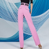abordables Pantalon-Danse latine Danse de Salon Pantalon Ceinture / Ruban Femme Utilisation Usage quotidien Taille haute Polyester