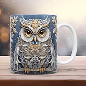 baratos Canecas &amp; Chávenas-Canecas de coruja 3D, caneca engraçada de animais 3D, canecas multiuso com design de espaço criativo, caneca de café para amantes de animais, caneca fofa canecas de cerâmica, presentes legais de