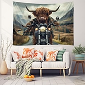 baratos tapeçarias de animais-praia iaque óculos de sol pendurado tapeçaria arte da parede grande tapeçaria mural decoração fotografia pano de fundo cobertor cortina casa quarto sala de estar decoração