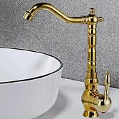abordables Robinets de lavabo-Robinet lavabo - Jet pluie Plaqué Set de centre Mitigeur un trouBath Taps