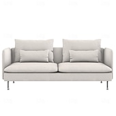 baratos Cobertura de Sofa-Capa de Sofá 3 Lugares Cor Sólida com Almofadas Revestidas em Algodão 100% com Braços