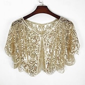 ieftine Șaluri și eșarfe-Retro / vintage Urlați 20 de ani Anii 1920 Costum de petrecere Șaluri Gatsby Charleston Invitat la nuntă Paiete Pentru femei Crăciun Carnaval An Nou Evenimente / Petrecere Recepția de Nunt