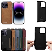 cheap iPhone Cases-Phone Case For iPhone 16 iPhone 15 Pro Max iPhone 14 13 12 11 Pro Max Mini SE X XR XS Max 8 7 Plus Back Cover Ultra Thin Card Slot Shockproof Retro TPU PU Leather