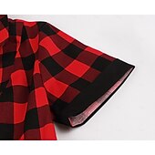 olcso Ruhák-Retró 1950-es Rockabilly Ruhák Swing ruha Kockás Jelmez Női Farsang Álarcos mulatság Hétköznapi viselet Lánybúcsú Felnőttek Ruha Hazatérő ruhák