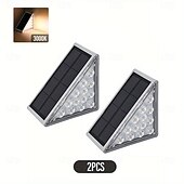 Недорогие Наземные огни-Солнечные фонари на террасе с датчиком движения, светильники для ступенек, водонепроницаемые уличные светильники для ступенек, автоматическое включение/выключение солнечных фонарей для ступенек, лестниц, крыльцо, двор, патио, дорожка, украшение