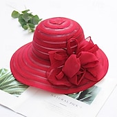 ieftine Pălării &amp; Fascinatoare-Palarioare Palarie Veșminte de cap Acrilic / Bumbac Clop Floppy Palarie de soare Casual Concediu Elegant Epocă Cu Pene Funde Diadema Articole Pentru Cap
