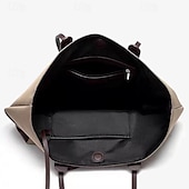 cheap Handbag &amp; Totes-Women&#039;s Tote Bag Set Hobo Bag Oxford Cloth Buckle Large Capacity Waterproof Solid Color Patchwork Khaki / brown magnetic buckle Khaki / black magnetic buckle Black magnetic buckle