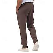 levne ležérní kalhoty-Pánské Kalhoty Plážové šortky Kalhoty pro volný čas Kalhoty Seersucker Šňůrky Elastický pas Straight-Leg Bez vzoru Pohodlné Prodyšné Denní Dovolená Streetwear Módní Na běžné nošení Černá Bílá