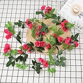 abordables Monsieur et Madame Mariage-fleurs simulées fleurs artificielles fleurs en soie vigne vignes climatisation conduites d&#039;eau arches de mariage décorations sinueuses rose vignes