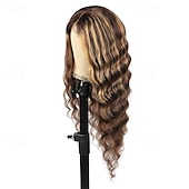 economico Parrucche lace front capelli veri-parrucca con riflessi dei capelli ishow parrucca onda profonda sciolta parrucca anteriore in pizzo 4x4 parrucche in pizzo trasparente hd