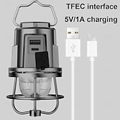 cheap Flashlights &amp; Camping Lights-Rechargeable Camping Lantern Rechargeable Portable Tent Light IPX4 Waterproof Outdoor Lighting Accessory for Hiking Fishing  Outdoor CampingTent Decoration 1PC