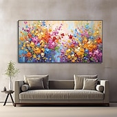 abordables Peintures fleurs/botaniques-Peinture à l&#039;huile de fleur de printemps 3d peinte à la main abstraite plantation florale colorée peinture à la main texture œuvre d&#039;art peinture à la main moderne paysage naturel peinture pour salon