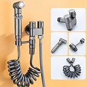 economico Gadget bagno-mini doccia a doppio comando, spruzzatore per bidet per WC portatile, kit spruzzatore per bidet per WC da bagno