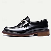 preiswerte Loafer aus hochwertigem Leder-Herren-Loafer aus hochwertigem Rindsleder mit glänzender Oberfläche und Kettendetail – formelle Abendschuhe für Business, Hochzeiten und besondere Anlässe
