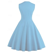 ieftine Rochii-Buline 1950 Rochie de Cocktail Rochii O rochie de linie Rochie Flare Buline Pentru femei Mascaradă Evenimente / Petrecere Petrecerea Burlăcițelor Adulți Rochie Rochii de acasă