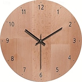levne Nástěnné ozdoby-nástěnné hodiny jednoduchý moderní design dřevěné hodiny do ložnice dřevěné nástěnné hodinky domácí dekorace tiché digitální velké nástěnné hodiny kuchyňské nástěnné hodiny z masivu tiché hodiny do obývacího pokoje domácí kancelář quartz 30 cm